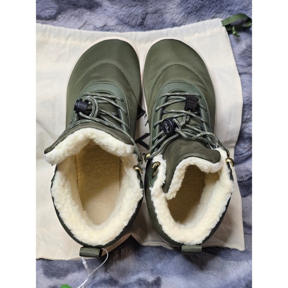 NWT Hike Footwear Azura Barefoot Winter Boots Green Faux Fur Lined EU 40 / 9-9.5 - Picture 4 of 8